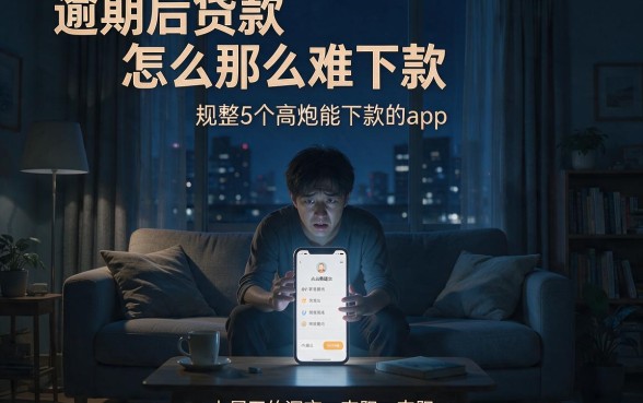 逾期后贷款怎么那么难下款，规整5个高炮能下款的app