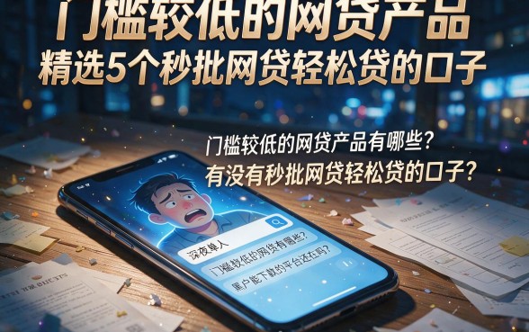 门槛较低的网贷产品,精选5个秒批网贷轻松贷的口子