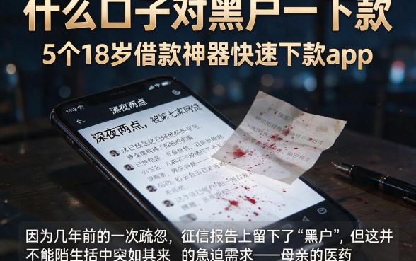 什么口子对黑户一下款，详尽说明5个18岁借款神器快速下款app