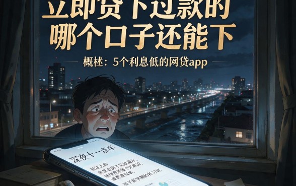 立即贷下过款的哪个口子还能下,概括5个利息低的网贷app