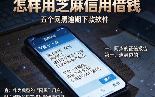 怎样用芝麻信用借钱,梳理五个网黑逾期下款软件