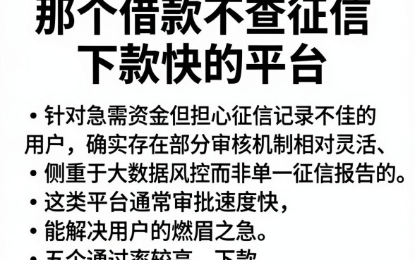 那个借款不查征信下款快的平台,整合五个贷款通过高的平台