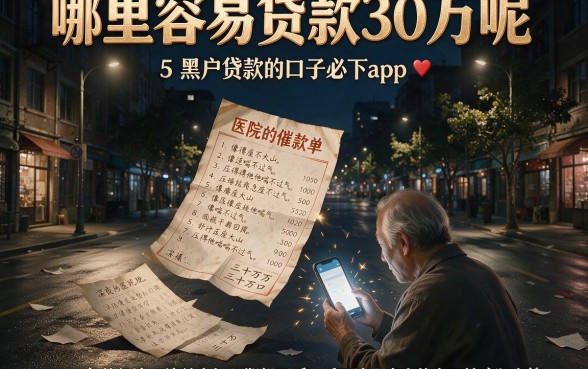 哪里容易贷款30万呢，理出5个黑户贷款的口子必下app