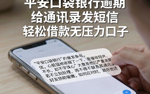 平安口袋银行逾期给通讯录发短信,理出5个轻松借款无压力口子
