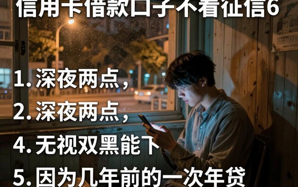 信用卡借款口子不看征信6,理出5个无视双黑能下的分期贷