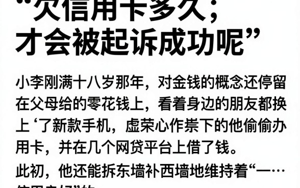 欠信用卡多久才会被起诉成功呢,梳理5个18岁必下款的网贷软件