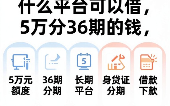什么平台可以借5万分36期的钱,筛选五个凭身份证借款的软件
