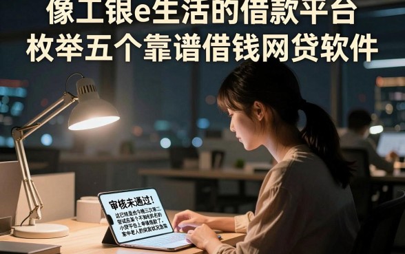 像工银e生活的借款平台，枚举五个靠谱借钱网贷软件