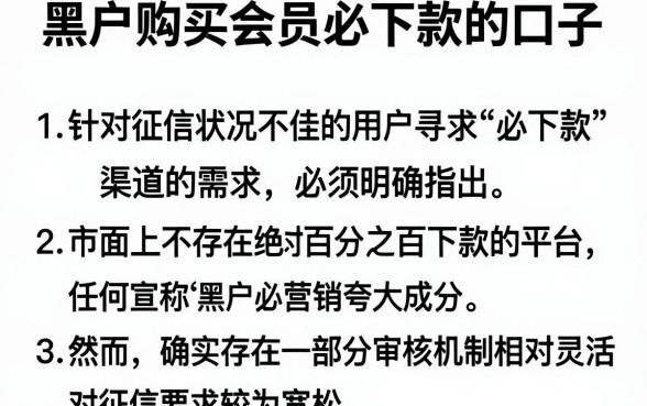 黑户购买会员必下款的口子,归纳五个对征信宽松的网贷软件