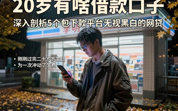 20岁有啥借款口子,深入剖析5个包下款平台无视黑白的网贷