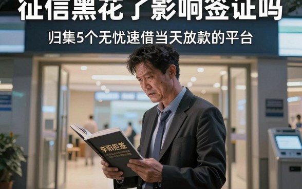 征信黑花了影响签证吗，归集5个无忧速借当天放款的平台