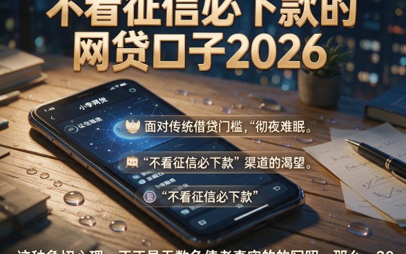 不看征信必下款的网贷口子2026，理出五个借款快的网贷软件