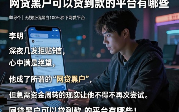 网贷黑户可以贷到款的平台有哪些,详尽说明五个无视征信黑白100%秒下网贷平台