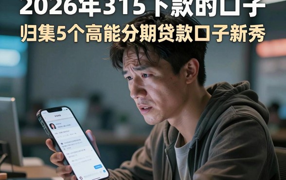 2026年315下款的口子，归集5个高能分期贷款口子新秀