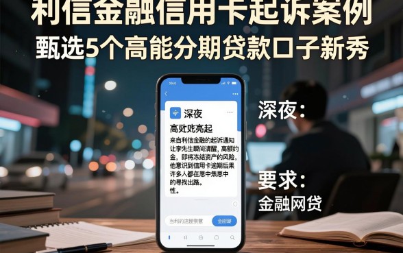 利信金融信用卡起诉案例，甄选5个高能分期贷款口子新秀