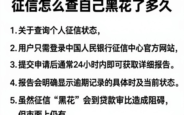 征信怎么查自己黑花了多久,理出5个能百分百通过的网贷口子