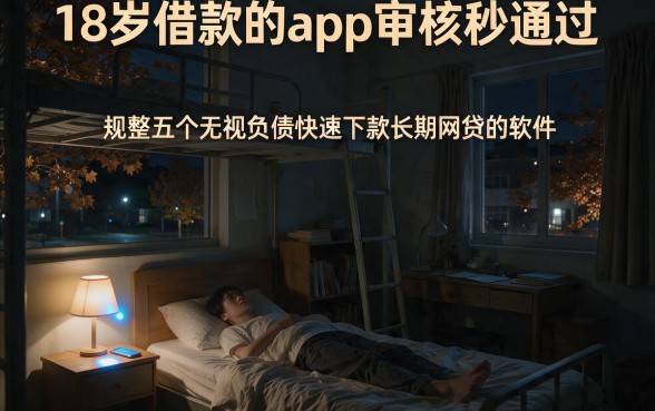 18岁借款的app审核秒通过，规整五个无视负债快速下款长期网贷的软件