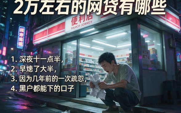 2万左右的网贷有哪些，概括五个黑户都能下的口子
