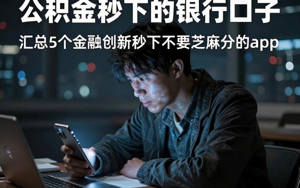 公积金秒下的银行口子,汇总5个金融创新秒下不要芝麻分的app