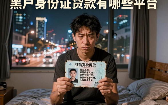 黑户身份证贷款有哪些平台，陈列5个对征信宽松的网贷软件