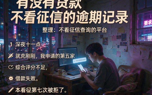 有没有贷款不看征信的逾期记录,整理五个不看征信查询的平台