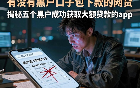 有没有黑户口子包下款的网贷,揭秘五个黑户成功获取大额贷款的app
