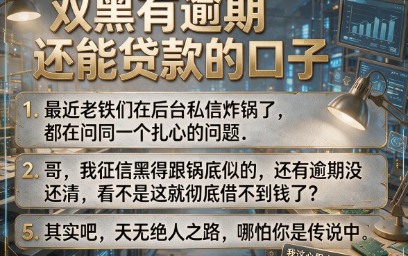 双黑有逾期还能贷款的口子,条列5个网贷黑户必下款的口子