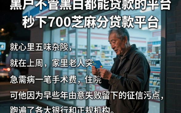 黑户不管黑白都能贷款的平台,归纳五个秒下700芝麻分贷款平台