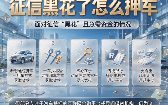 征信黑花了怎么押车,胪列5个黑户能下款的软件