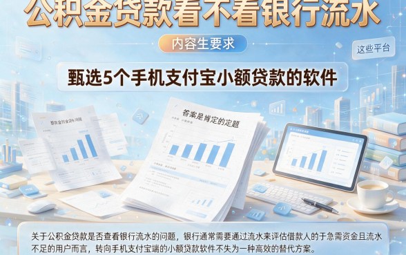 公积金贷款看不看银行流水,甄选5个手机支付宝小额贷款的软件