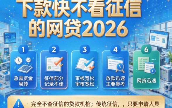 下款快不看征信的网贷2026，枚举五个靠谱的借款软件