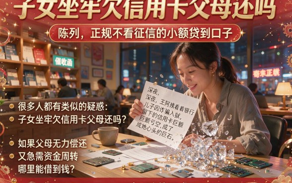 子女坐牢欠信用卡父母还吗,陈列5个正规不看征信的小额贷款口子