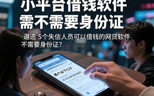 小平台借钱软件需不需要身份证，遴选5个失信人员可以借钱的网贷软件