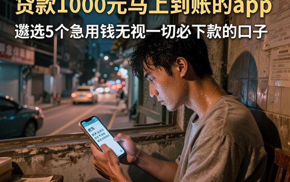 贷款1000元马上到账的app，遴选5个急用钱无视一切必下款的口子