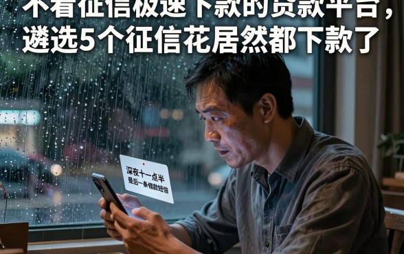 不看征信极速下款的贷款平台,遴选5个征信花居然都下款了的软件