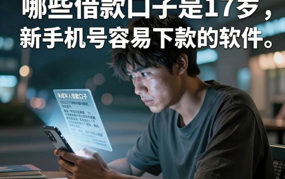 哪些借款口子是17岁,胪列五个新手机号容易下款的软件