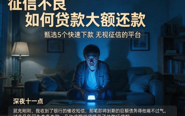 征信不良如何贷款大额还款,甄选5个快速下款无视征信的平台