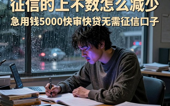 征信的上不数怎么减少,深入剖析五个急用钱5000快审快贷无需征信口子