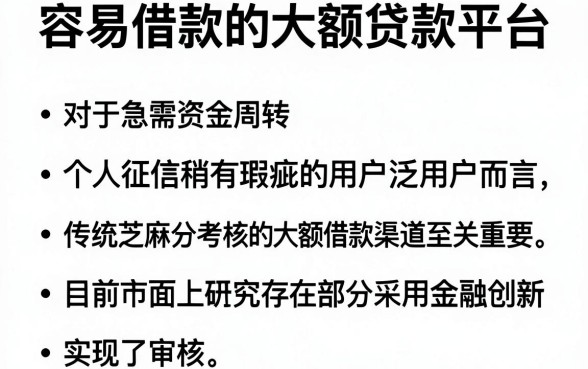 容易借款的大额贷款平台,归纳五个金融创新秒下不要芝麻分的软件