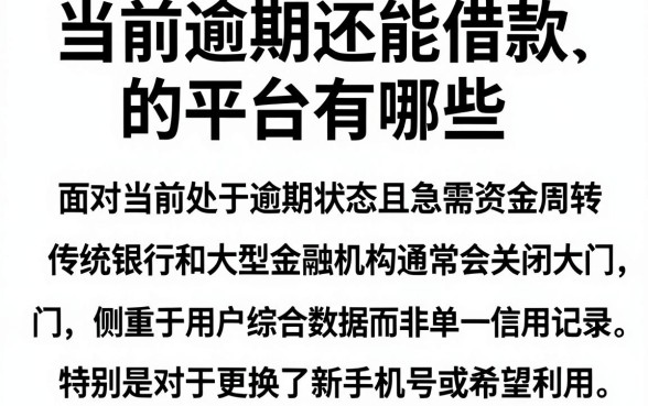 当前逾期还能借款的平台有哪些,胪列5个新手机号容易下款的软件