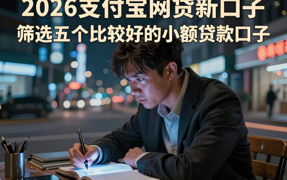 2026支付宝网贷新口子，筛选五个比较好的小额贷款口子