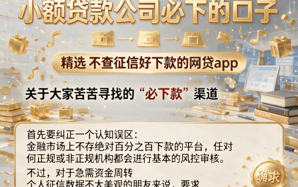 小额贷款公司必下的口子,精选五个不查征信好下款的网贷app