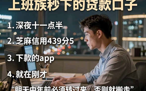 上班族秒下的贷款口子，胪列5个芝麻信用439分下款的app
