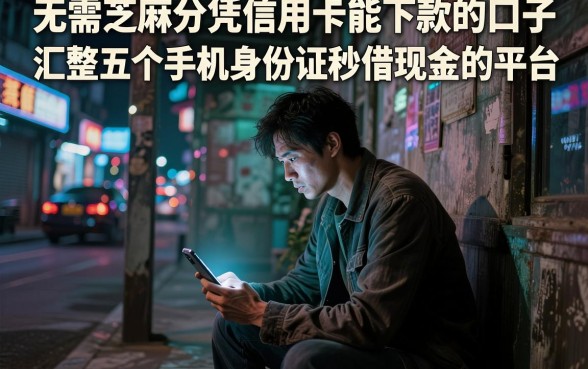无需芝麻分凭信用卡能下款的口子,汇整五个手机身份证秒借现金的平台