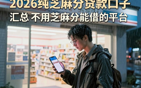 2026纯芝麻分贷款口子,汇总五个不用芝麻分能借的平台