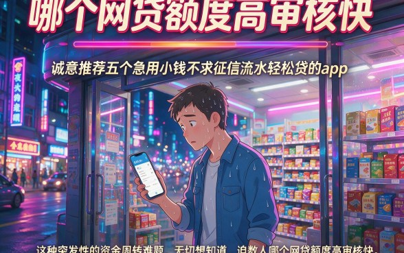 哪个网贷额度高审核快，诚意推荐五个急用小钱不求征信流水轻松贷的app