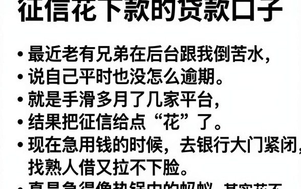 征信花下款的贷款口子，详尽说明五个征信花了可以借钱的网贷app