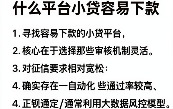 什么平台小贷容易下款,罗列五个值得信赖的借贷app