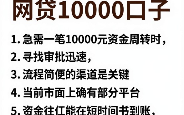 网贷10000口子，胪列5个闪电审批的平台