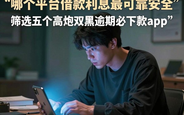哪个平台借款利息最可靠安全,筛选五个高炮双黑逾期必下款app